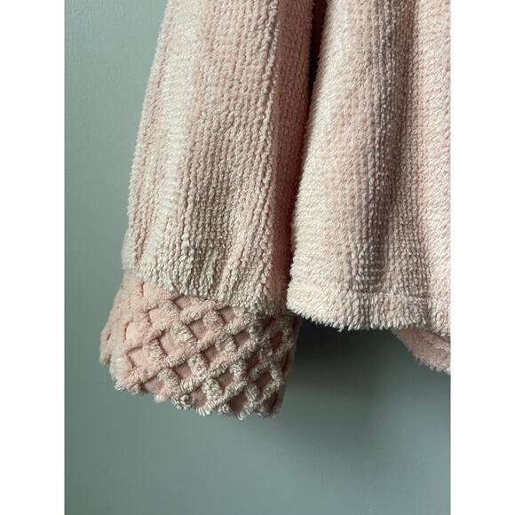 Kay Anna Chenille Pink War Terry Cloth Robe Top Jacket - Picture 4 of 5